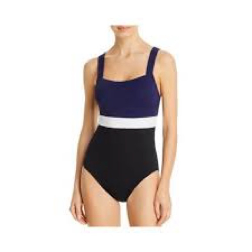 NWT Tommy Bahama Colorblock One Piece Tummy Control Swimsuit Summer Beach - Picture 5 of 11